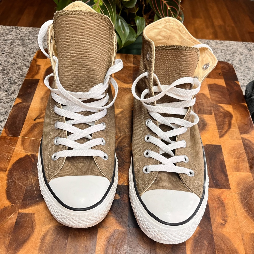 Unisex Chuck Taylor Converses  color olive green